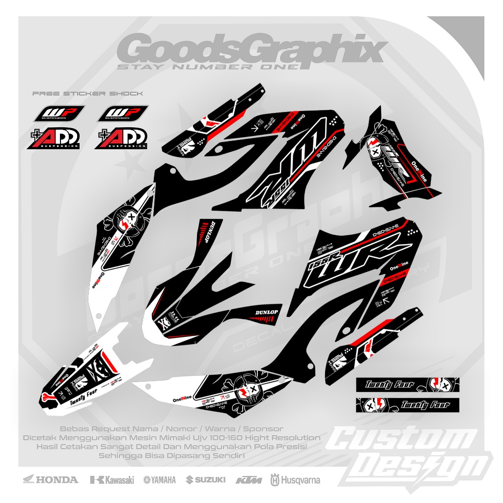 Decal Yamaha Wr 155 Full Body Hitam Oneonenine - Decal Custom Yamaha Wr 155