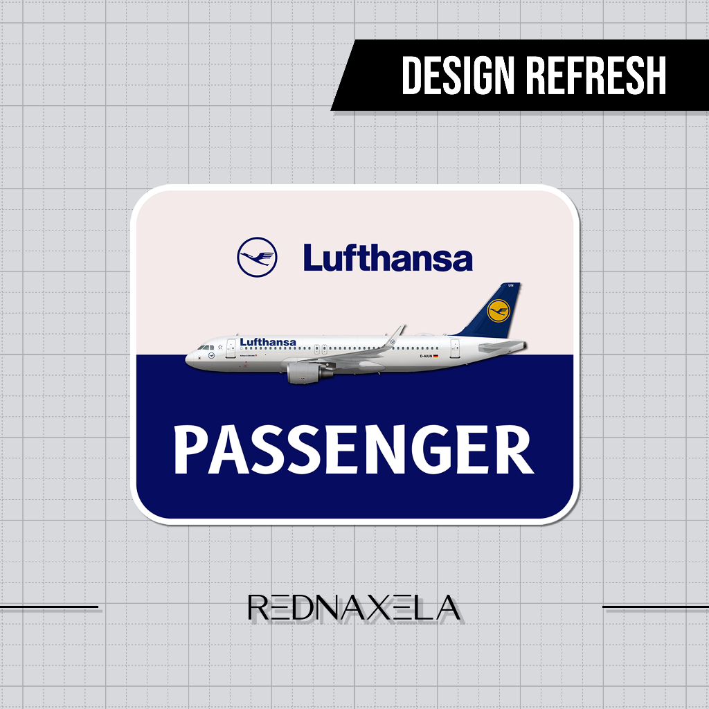 

Stiker Vinyl Lufthansa Airlines Card Model Passenger Sign Sticker