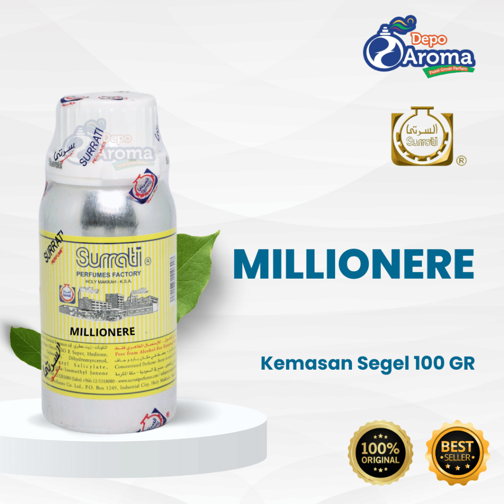 PARFUM BIBIT MURNI - MILLIONAIRE - 100ML SEGEL - SURRATI