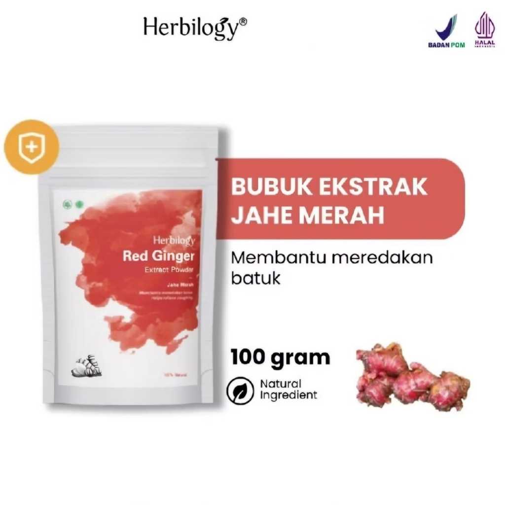 

Herbilogy | RED GINGER Extract Powder - 100gr | Bubuk JAHE MERAH