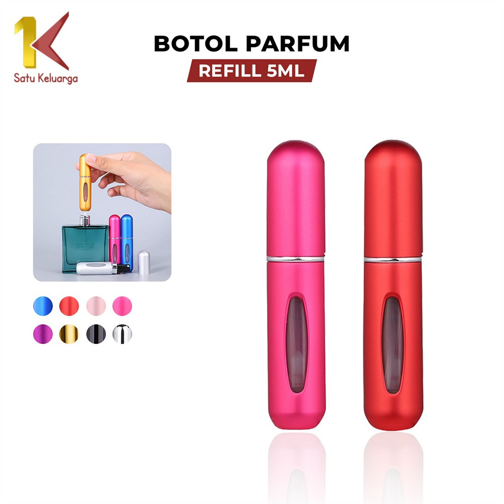 Satu Keluarga Botol Parfum Refill 5ML Travel Spray C1101 Botol Parfume Isi Ulang Mini Aluminium