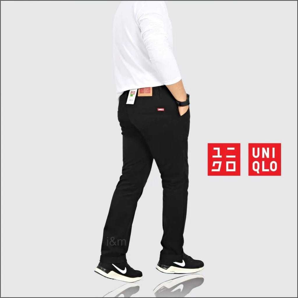 UNIQLO Celana Cinos pria slim fit Celana Panjang pria Terbaru