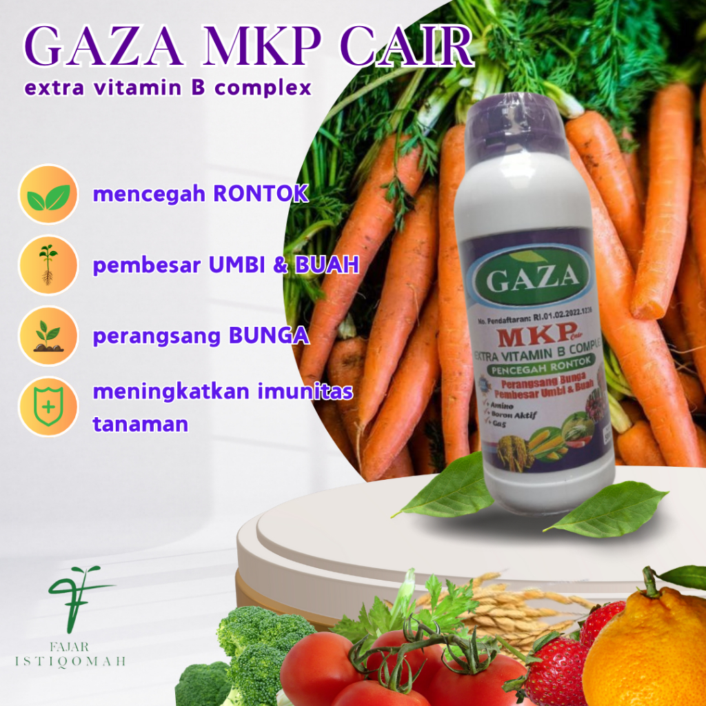 GAZA MKP CAIR EXTRA VITAMIN B COMPLEX PUPUK CAIR PEMBESAR UMBI WORTEL