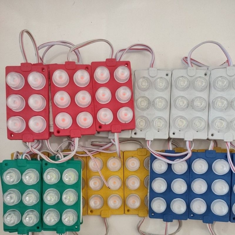 LAMPU LED 6 MATA KOTAK 12/24 VOLT