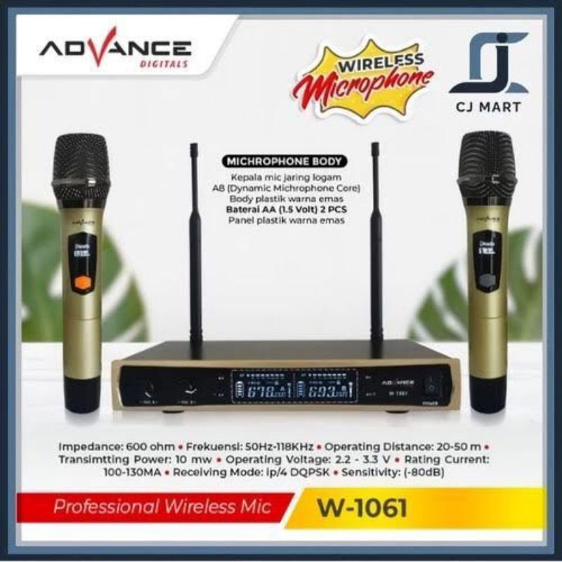 Advance MIC-1061 Wireless isi 2 MIC Microphone