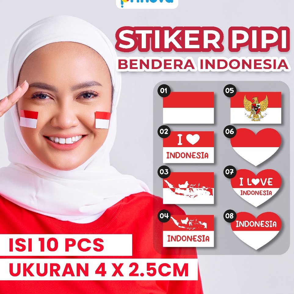

BRAND Stiker Pipi Merah Putih Stiker Bendera Merah Putih Untuk Pipi Stiker Kemerdekaan Merah Putih Indonesia