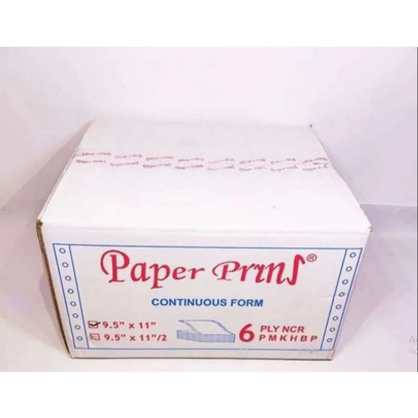 

PAPER PRYNS 9 1/2" X 11'' 6 PLY BAGI 2 CONTINOUS FORM KOMPUTER ( DUS )