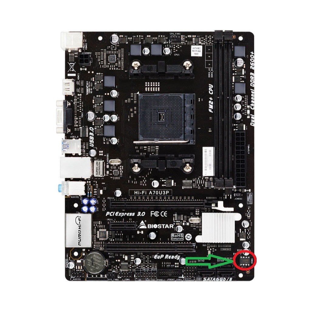 IC BIOS Biostar Hi-Fi A70U3P