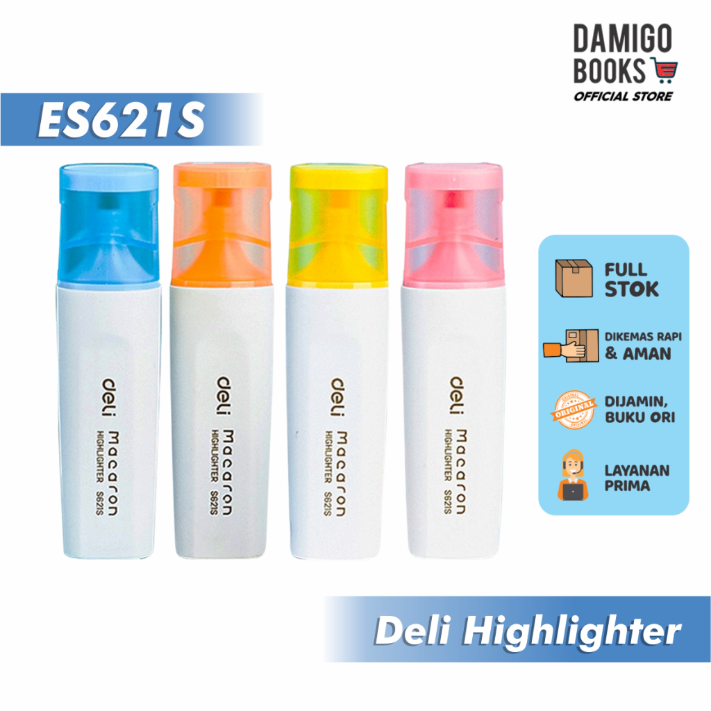 

Deli Highlighter/Stabilo Penanda 1-5 mm Warna ES621S