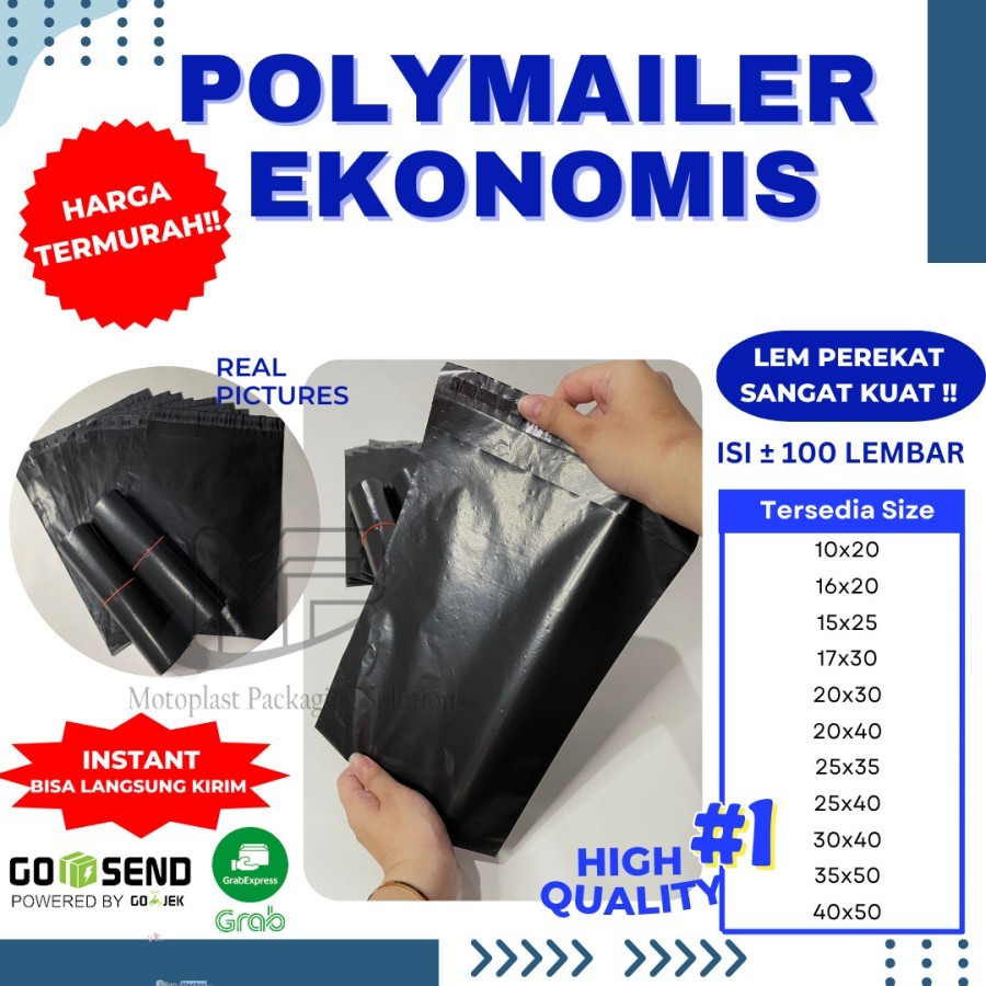 

Plastik Packing Polymailer Ekonomis Tebal Dengan Lem Kualitas Semi Glossy