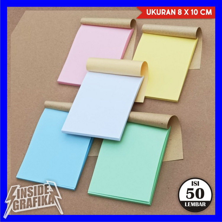 Sticky Notes Warna Polos Buku Note Catatan Kecil Paper Mini Warni Memo Bookmark Stiky Persegi Sticki