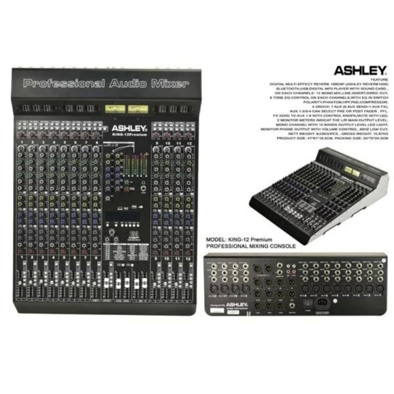 Mixer Ashley King 12 Premium Original 12 Channel ASHLEY KING12PREMIUM