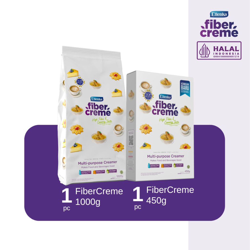 

FiberCreme Krimer Bubuk Serbaguna 1000 gr + Fibercreme 450 gr