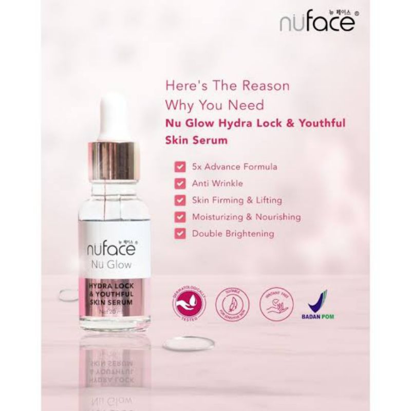NuFace Nu Face Nu Glow Hydra Lock & Youthful Skin Serum 20ml