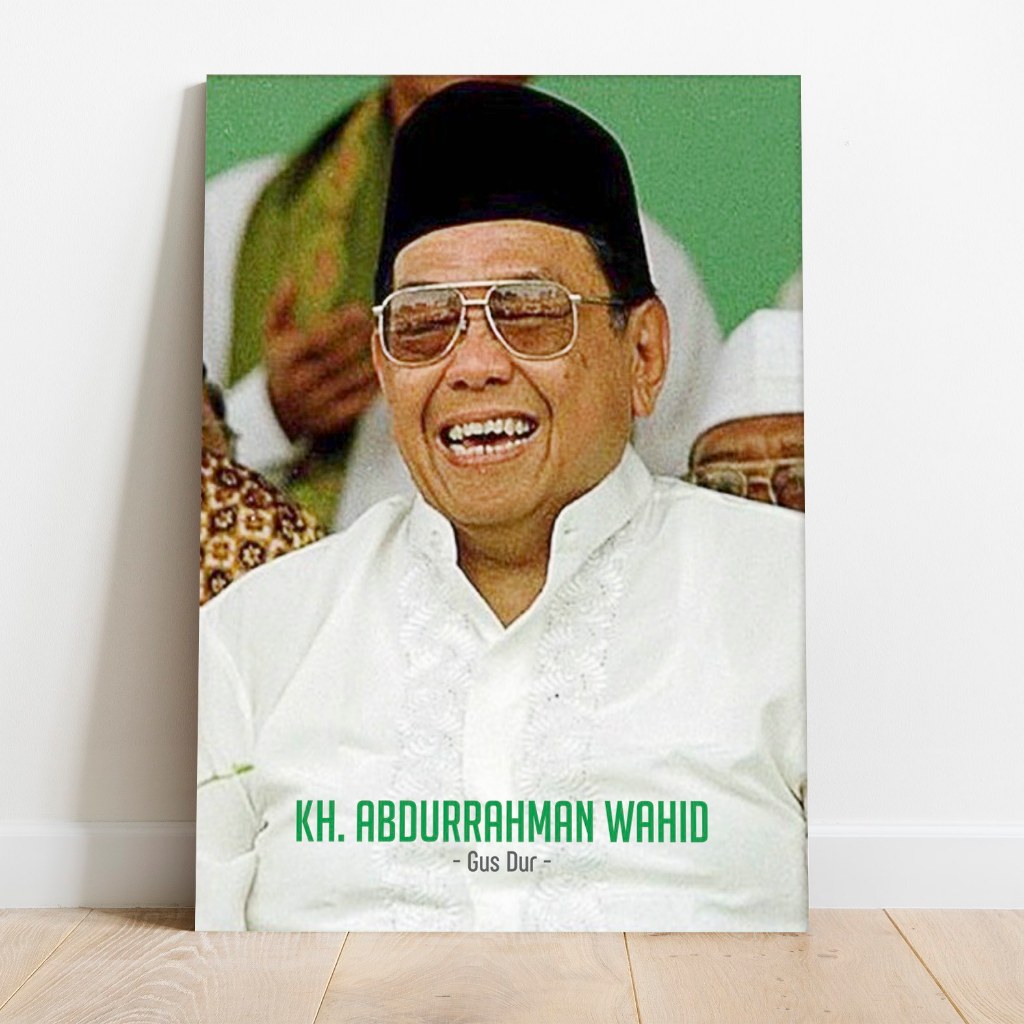 Poster Gus Dur Abdurrahman Wahid Presiden Tokoh Ulama Kayu MDF