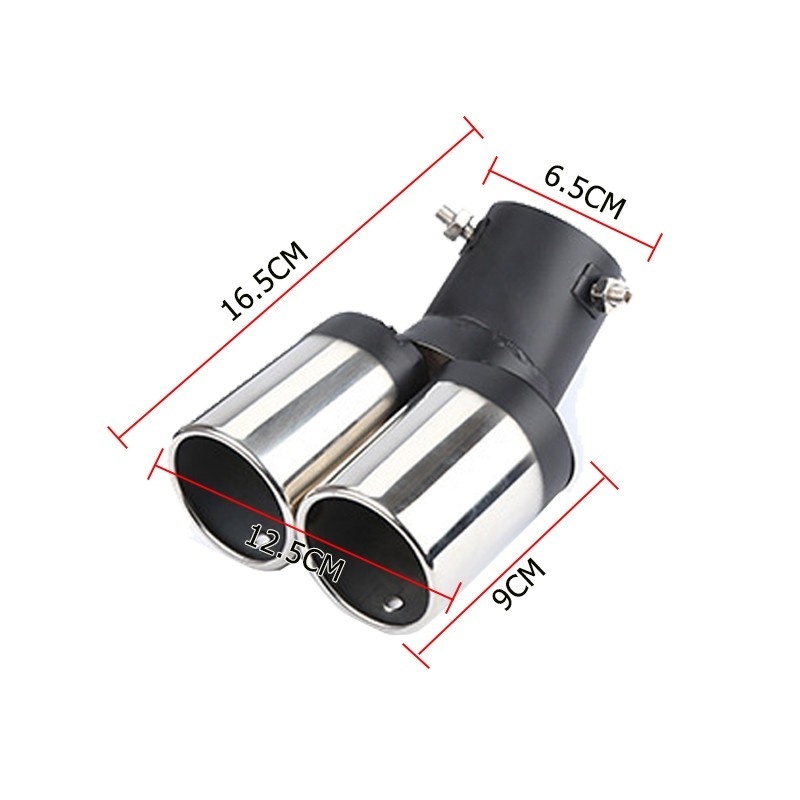 Knalpot Double 2 Lobang Racing Ujung Knalpot Mobil Universal