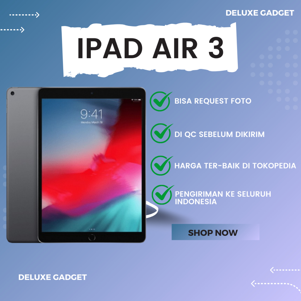 iPad Air 3 64GB 256GB Wifi Cellular Second Original Fullset - DG