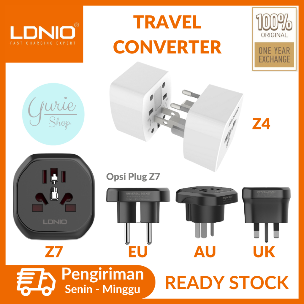 LDNIO Travel Converter Plug Z4 Z7 Universal Plug AU/EU/UK/US