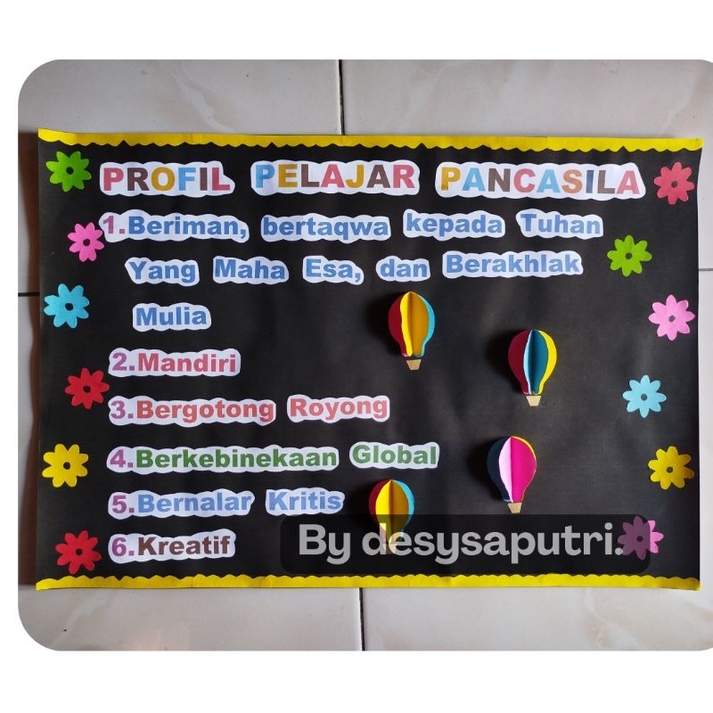 hiasan kelas sd profil pelajar pancasila handmade