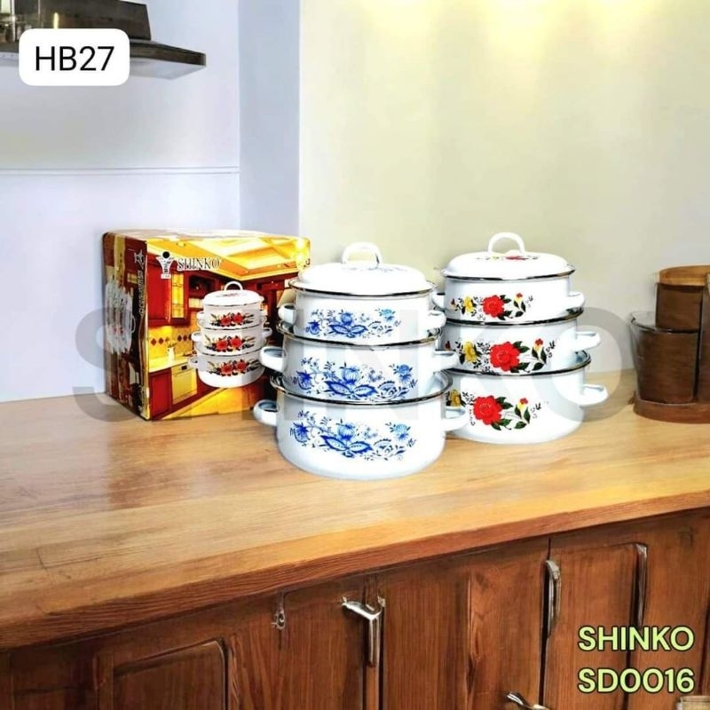 PANCI ENAMEL BUNGA 3 SUSUN