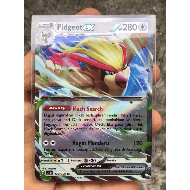 PIDGEOT EX RR KARTU LANGKA POKEMON