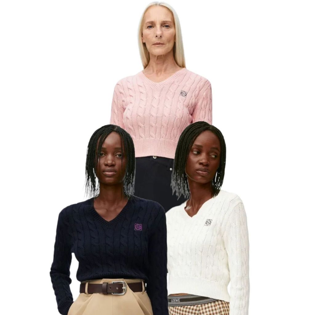 Sweater Rajut Wanita Loevve Cable Knit Sweater