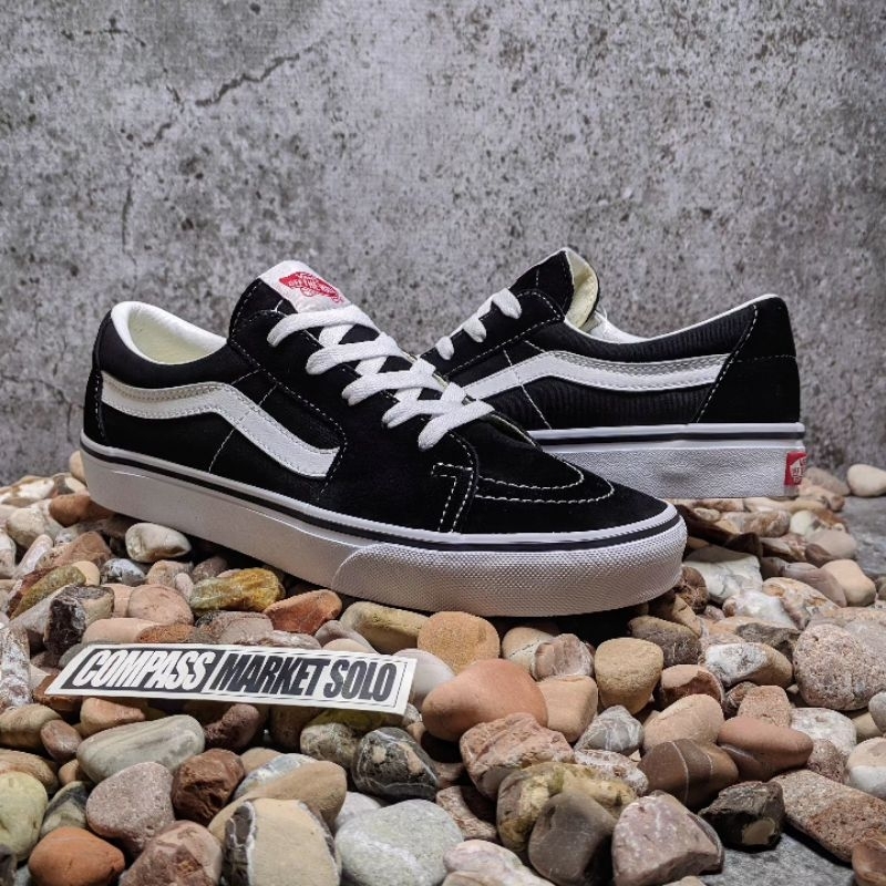 [ORIGINAL 100%] VANS SK8 LOW BLACK WHITE RESMI PT. NAVYA