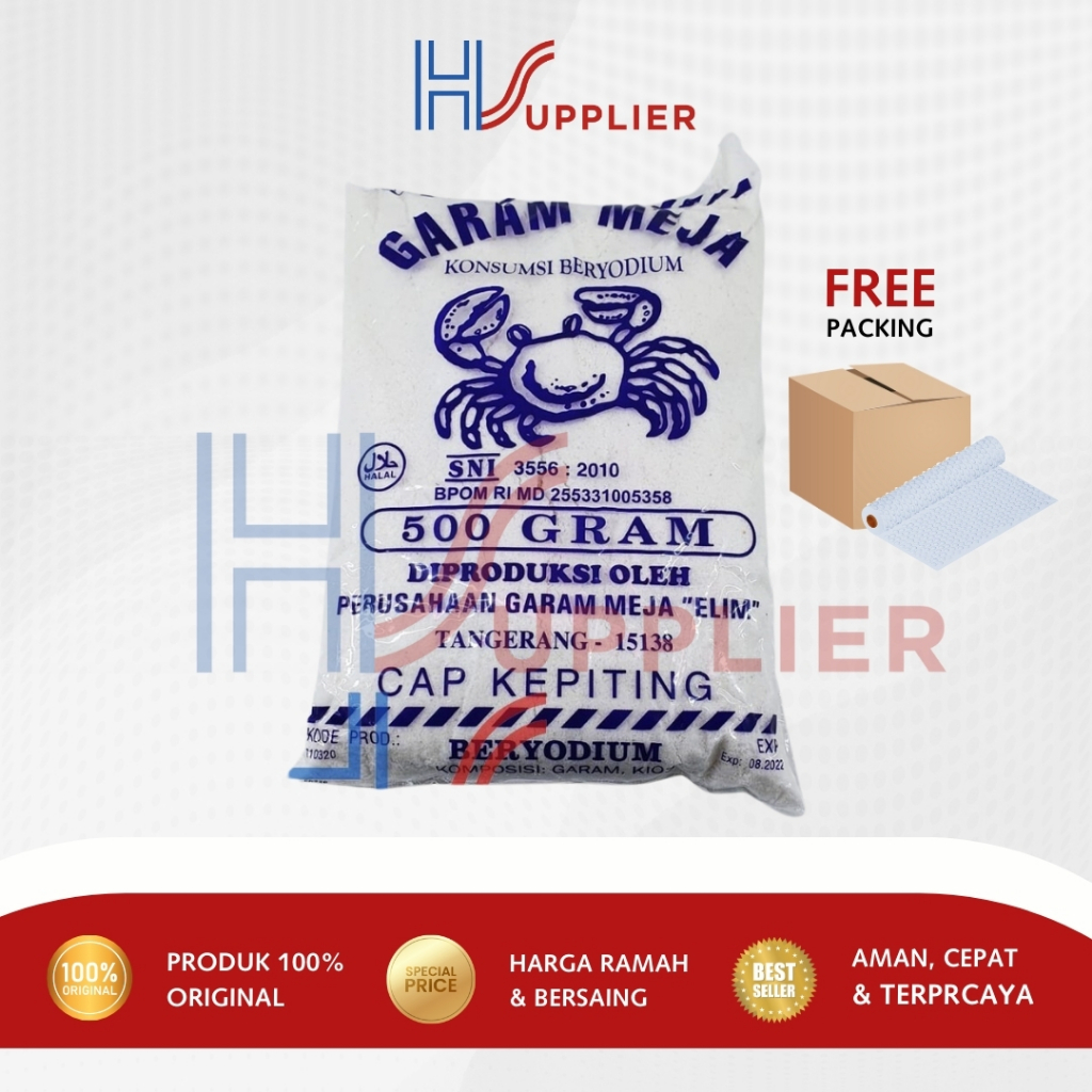 

Garam Halus Cap Kepiting 500 Gr