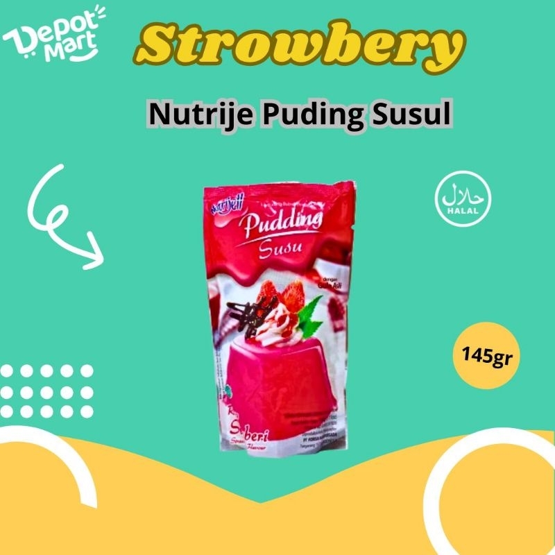 

Nutrijell Pudding Susu Rasa Stroberi 145gr Strawberry Flavour - Depot Mart