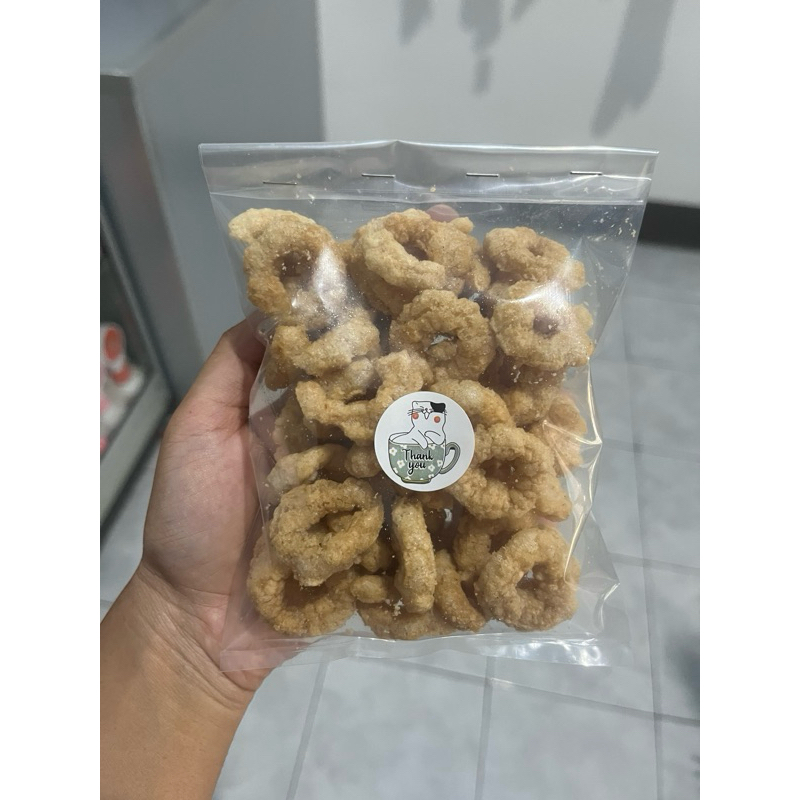 

klanting udang renyah ukuran 50gr cincin udang renyah gurih
