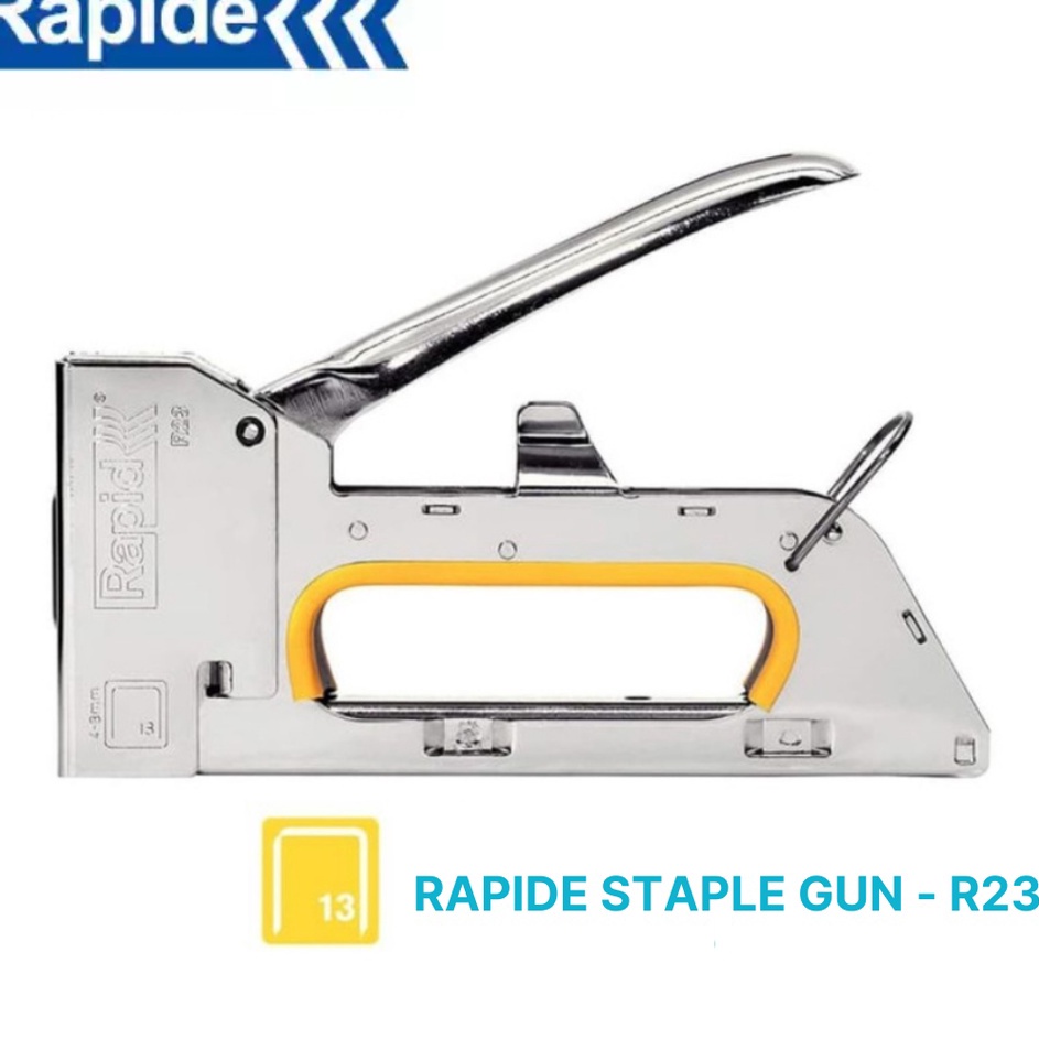 

DIJAMIN ORI RAPIDE Staple Stapler Tacker R23 Staples Hekter Tembak Manual untuk Pengerjaan Sofa Jok Motor Kursi Laminating Dekorasi