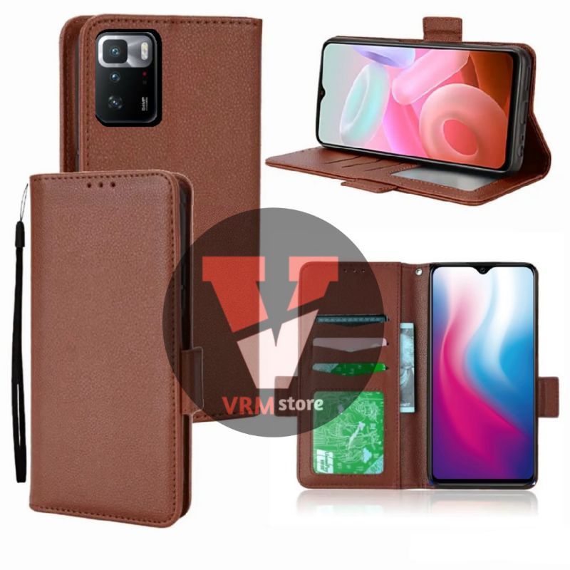 Case Flip Xiaomi Poco X3 GT Soft Case Flip Wallet Flip Cover Leather Premium Case HP
