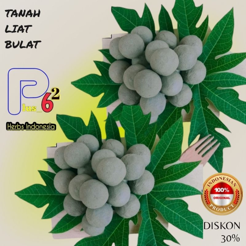 

Tanah liat bulat kering penghilang pahit daun pepaya-10 Biji