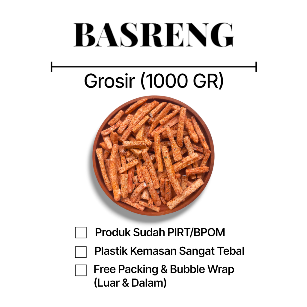 

Basreng Pedas Daun Jeruk Sami Mitra Snack Kiloan Rasa Gurih Nikmat Kemasan 1 KG