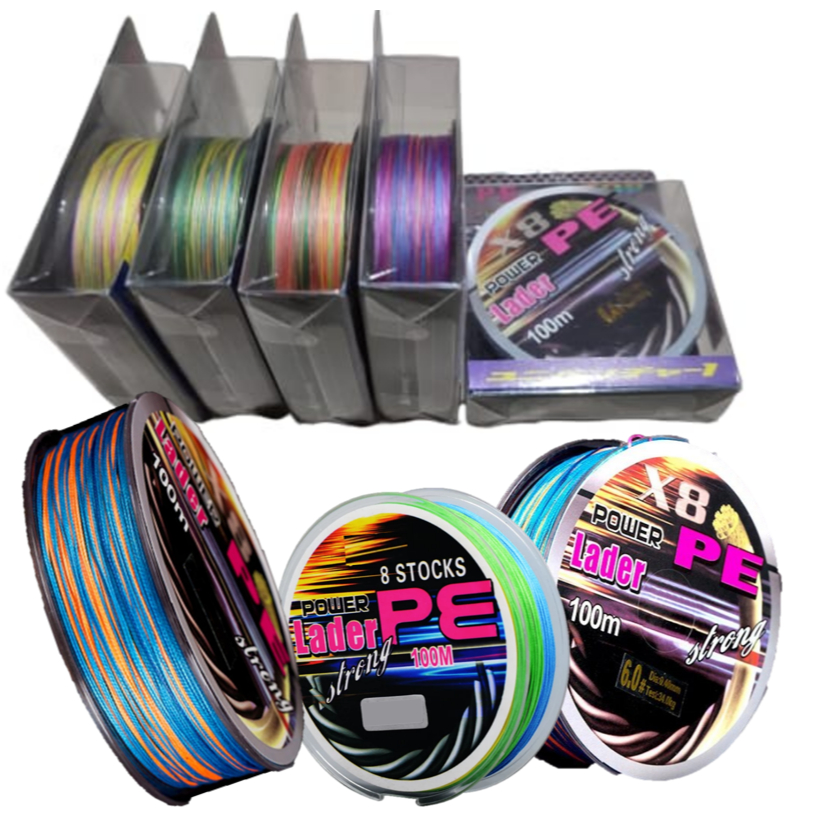 POWER Zero Senar Benang Tali Pancing Super PE 8 Braid Line 100 Meter - X8 / Ukuran 0,4 / 0,6 / 1,0 /