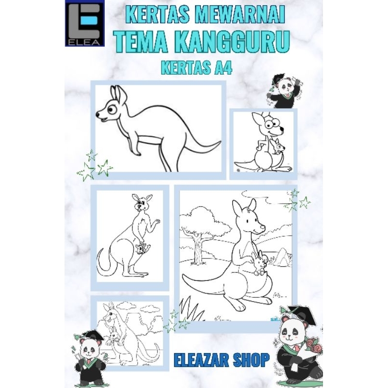 

Kertas Mewarnai Tema Kanguru