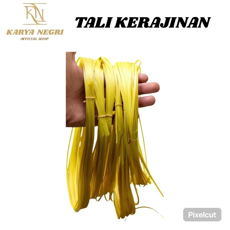 

TALI KUNING KERAJINAN TALI BAKUL TALI TAMPAH PELASTIK KERAJINAN TANGAN ISI 10 IKAT