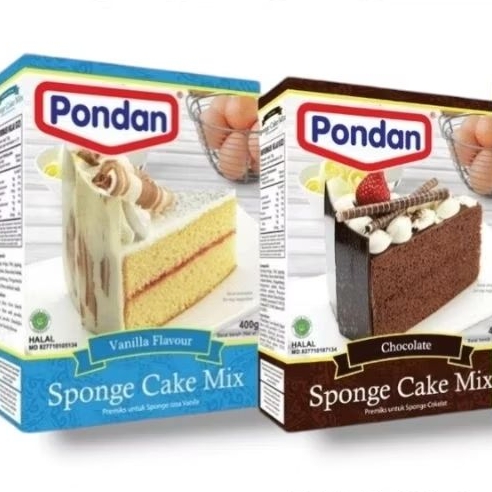 

PONDAN SPONGE CAKE MIX 400GR / TEPUNG PONDAN