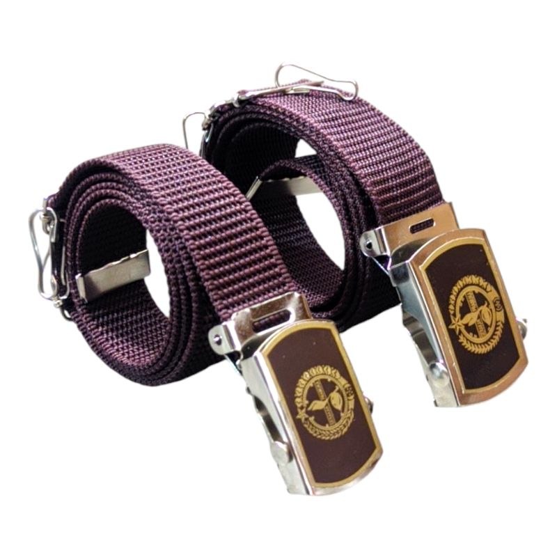 sabuk gesper ikat pinggang pramuka kecil dan besar coklat model rell