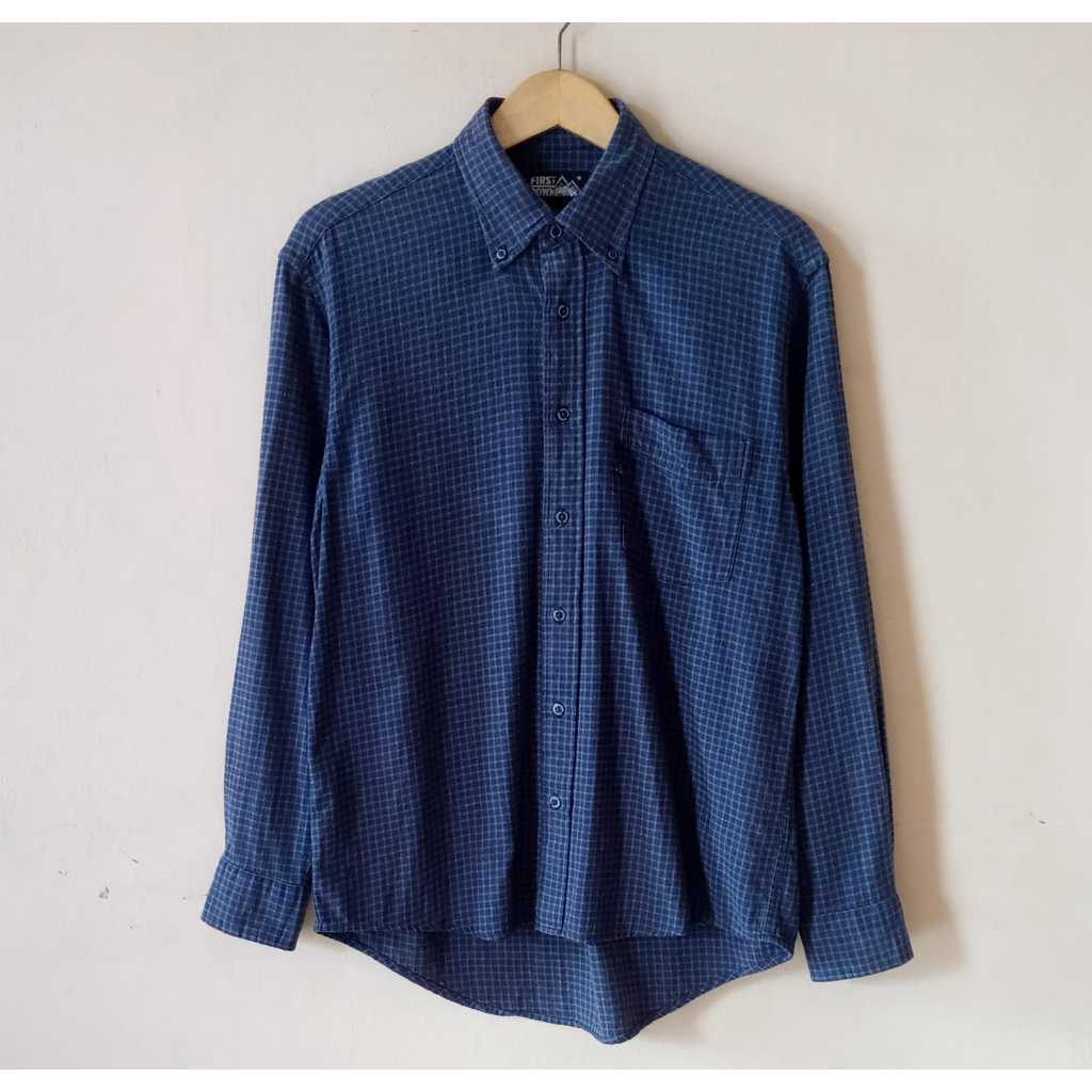 kemeja flanel first down usa