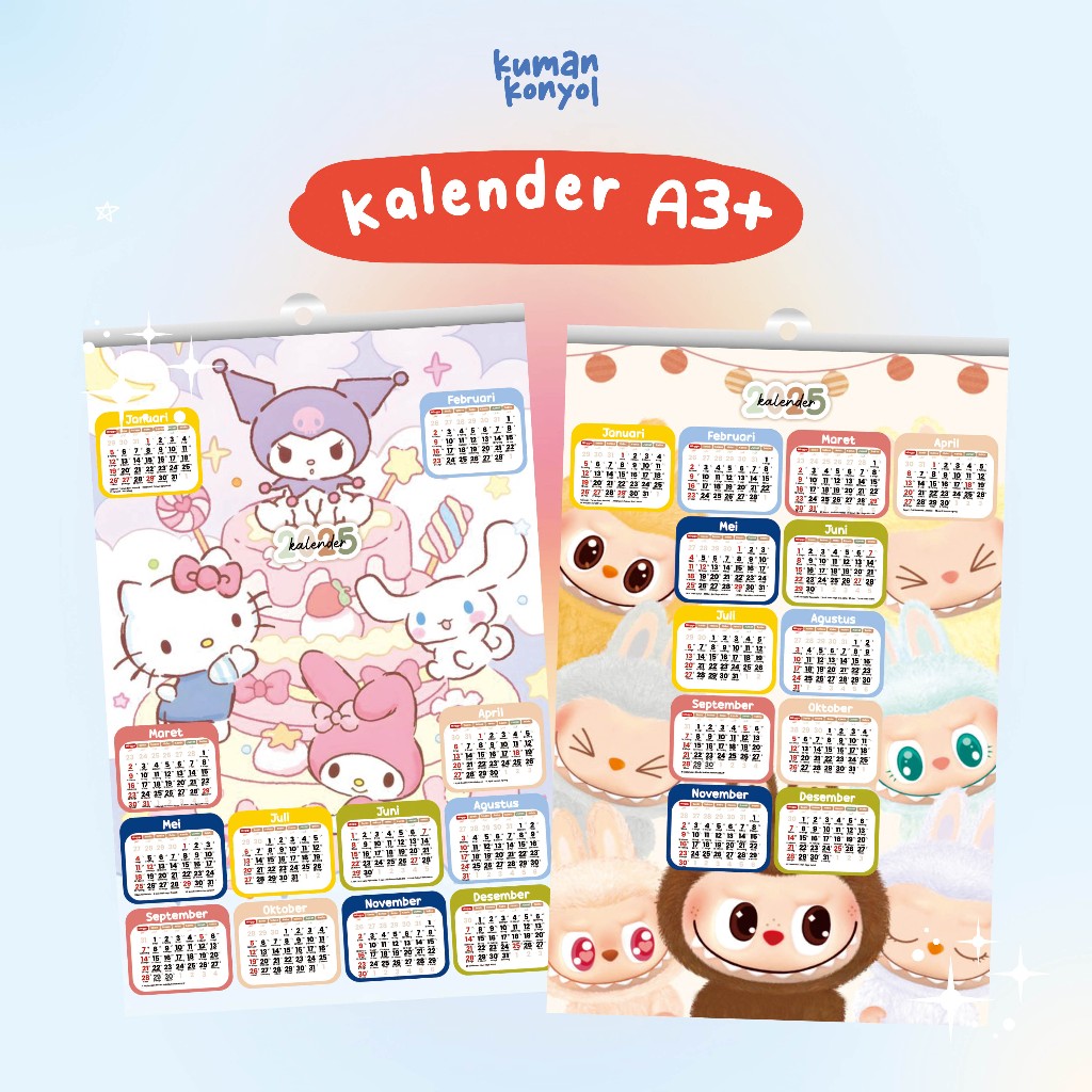 

KALENDER 2025 ◼️ KALENDER CARTOON ◼️ SANRIO KUROMI LABUBU GHIBLI SONNY ANGEL CRAYON SHINCHAN CHIBI MARUKO CHAN ◼️ KALENDER AESTHETIC ◼️ KALENDER DINDING ◼️ KALENDER MURAH ◼️ MINIMALIS