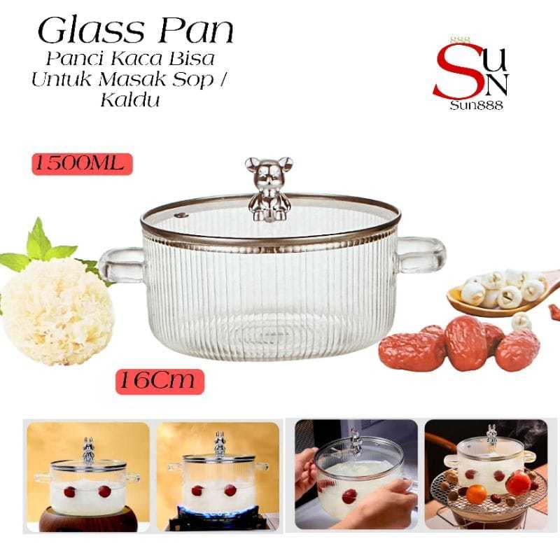 PANCI KACA TAHAN PANAS 1500 ML PANCI KACA BOROSILICATE 1500 ML