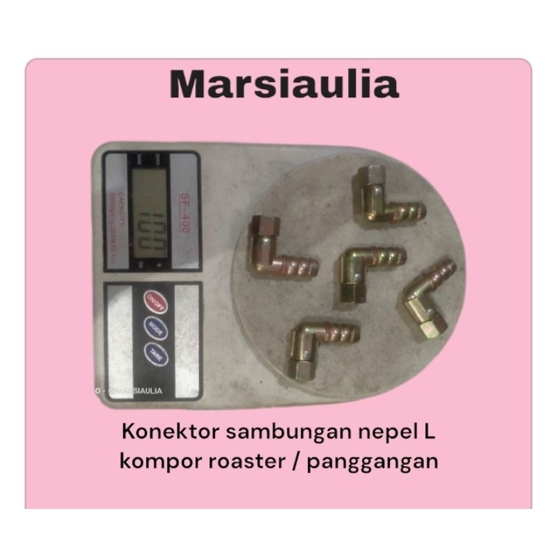 Konektor sambungan nepel L  kompor roaster / panggangan