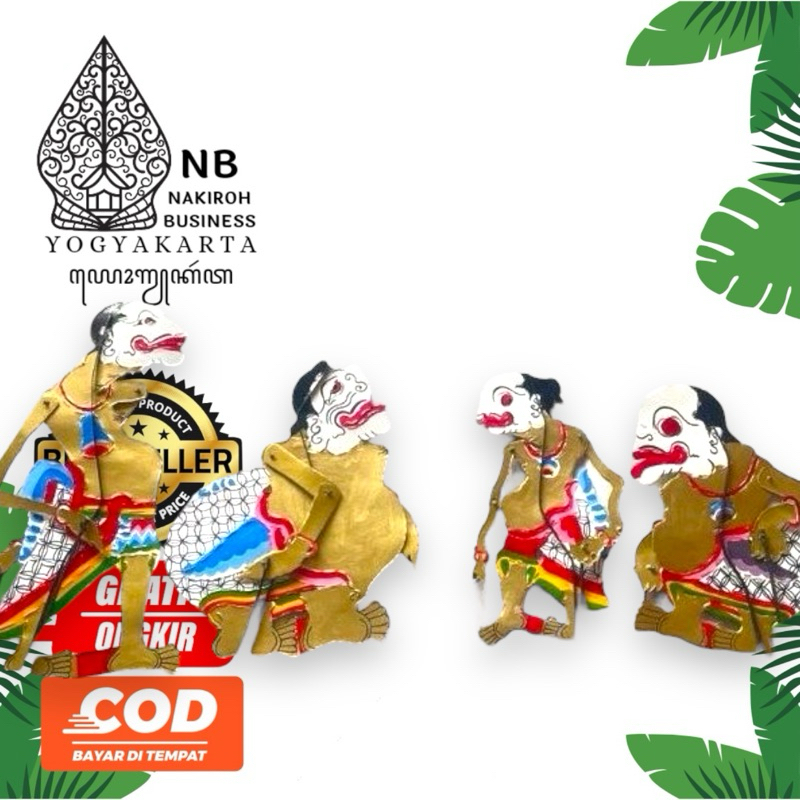 NAKIROHBUSINESS Paket isi 4 SEMAR PETRUK BAGONG GARENG EMAS BROM