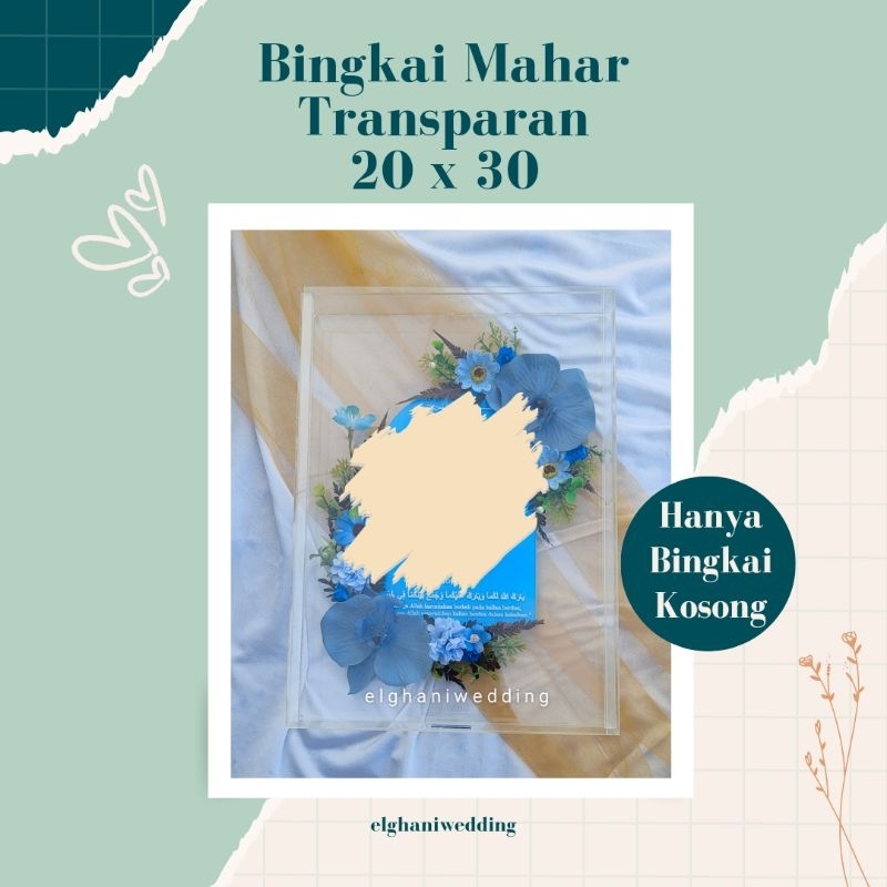 elghani wedding - Bingkai Mahar 20x30cm - Bingkai Mahar Transparan  - Bingkai mahar Transparan medan