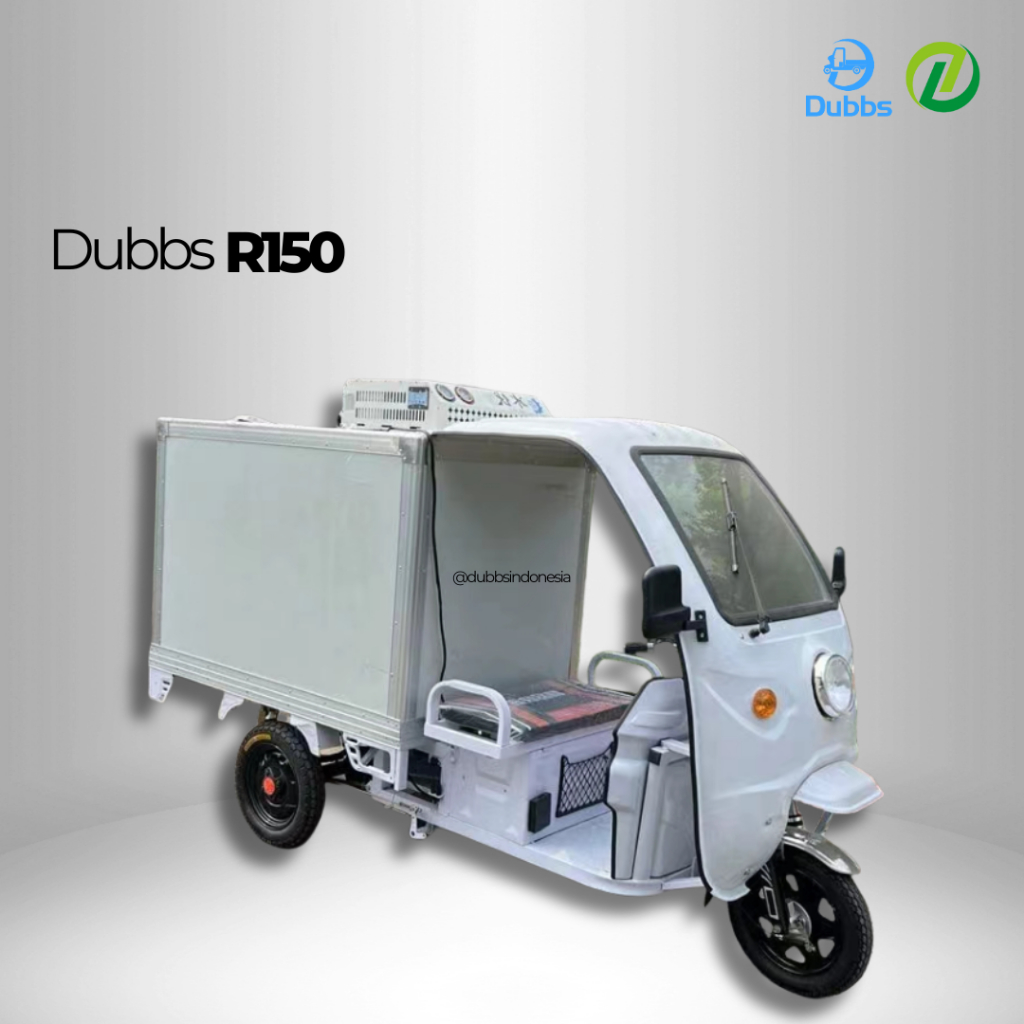 Motor Listrik Roda 3 Dubbs R150 Kulkas antar frozen Makanan, Obat