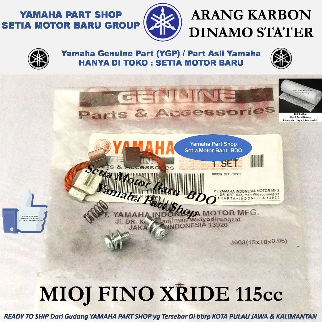 Arang Karbon Brush Colboster Dinamo Stater Fino  MioJ  Xride 115cc Ori Asli Yamaha Bandung