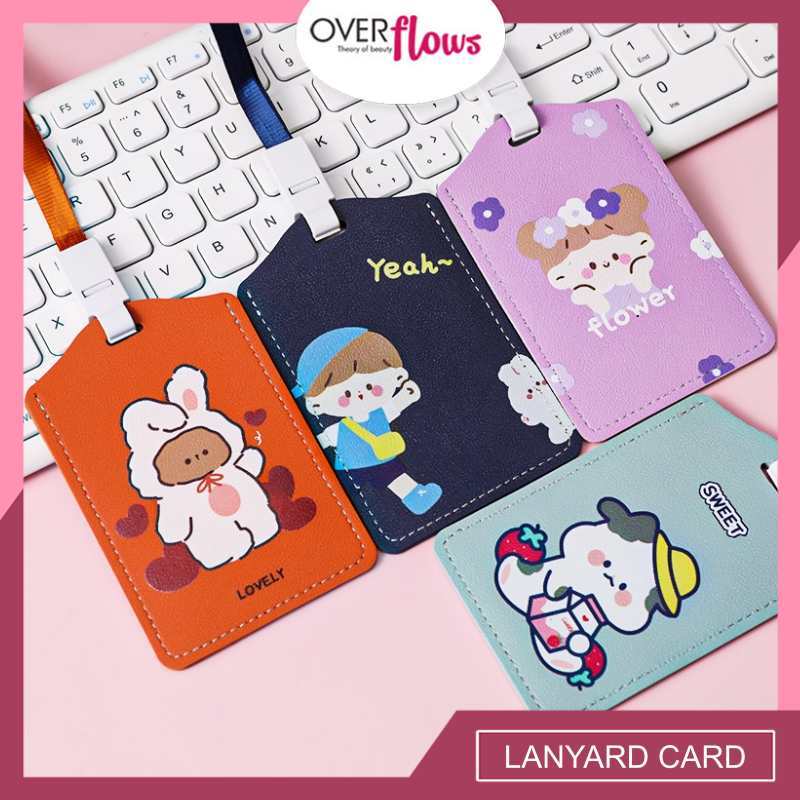 

OVERFLOWS.ID GANTUNGAN TALI KARTU AKSES KANTOR MRT BUSWAY LANYARD CARD HOLDER MOTIF KARTUN