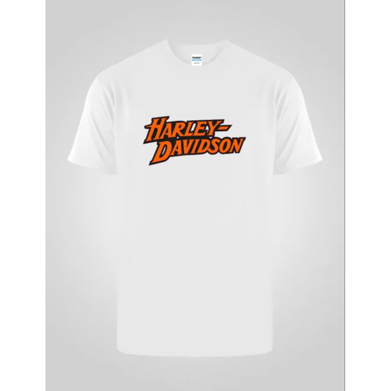 KAOS TSHIRT HARLEY DAVIDSON FONTIN FRONT ORANGE