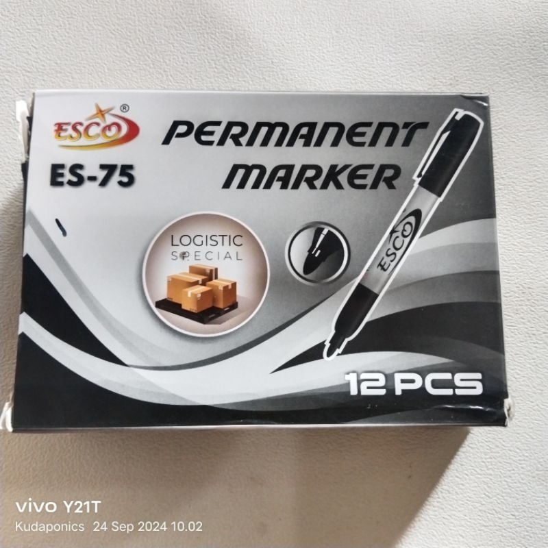 

ESCO Spidol Permanent Marker Black ES-75 Spidol Permanen Hitam ESCO ES-75